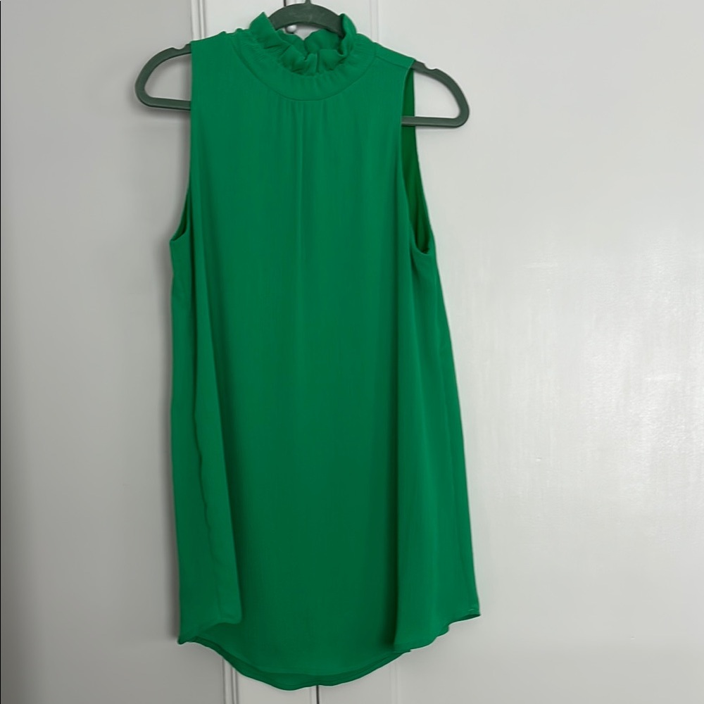 Tyche Emerald Sleeveless Dress with Lining